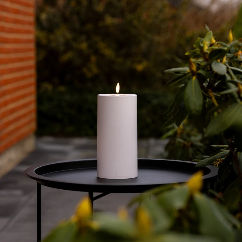 Luca LED blockljus utomhus vit Ø10 X 20 cm
