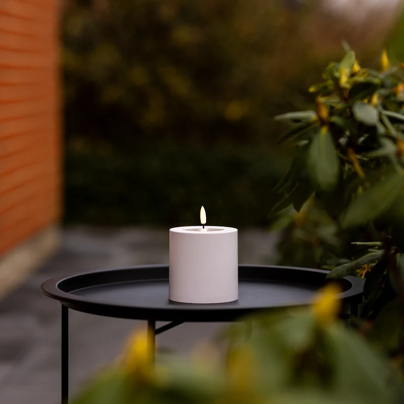 Luca LED blockljus utomhus vit Ø10 X 10 cm