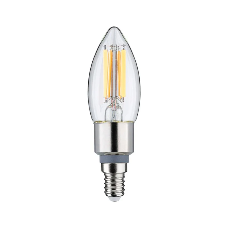 E14 5W LED Kerze Filament Dim-to-Warm 1800-3000K Klar