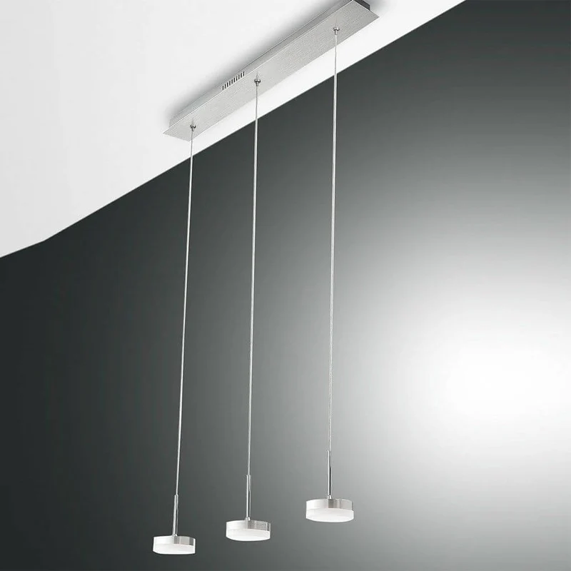 Dunk LED Pendelleuchte 65cm Dimmbar & längenjustierbar Alu-Gebürstet