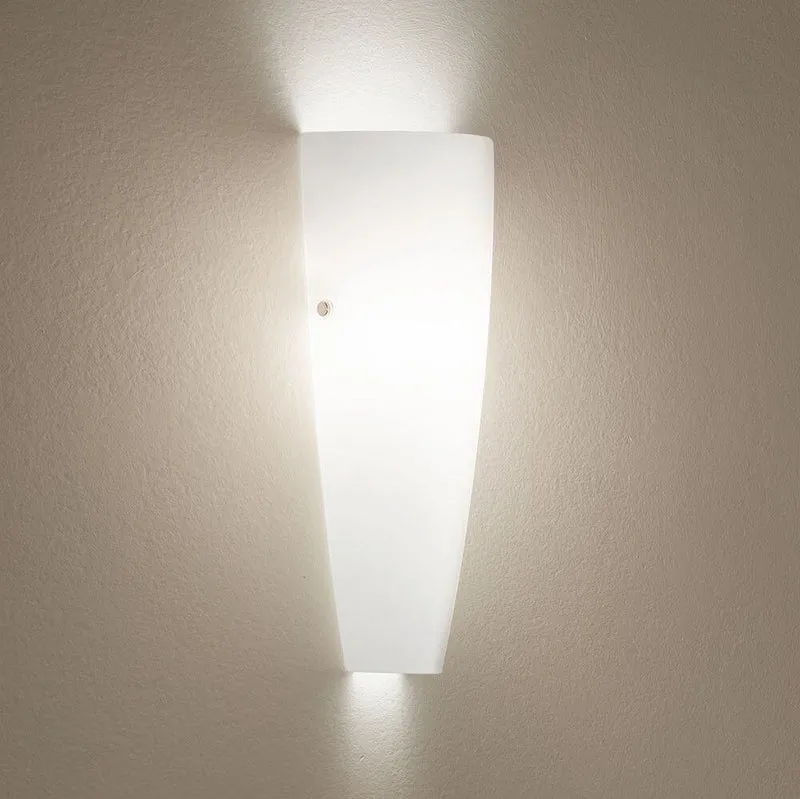 Dedalo Glas Wandleuchte in formschönen Design Weiß