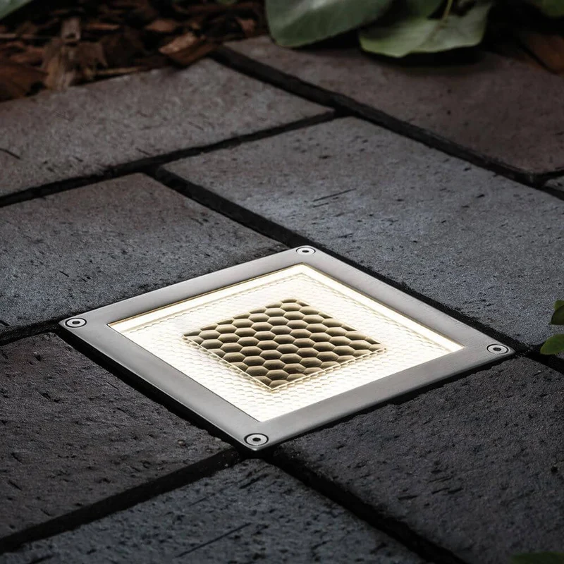 LED Solar Bodeneinbauleuchte Cube IP67 Edelstahl