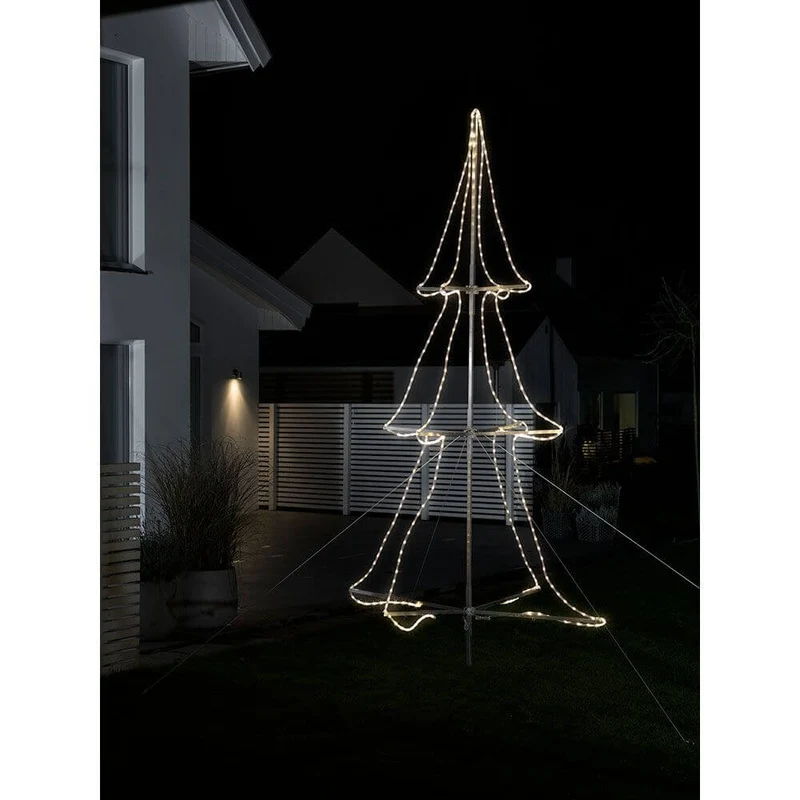LED Schlauchsilhoutte Tannenbaum 3D groß 432 Warmweiße Dioden IP44