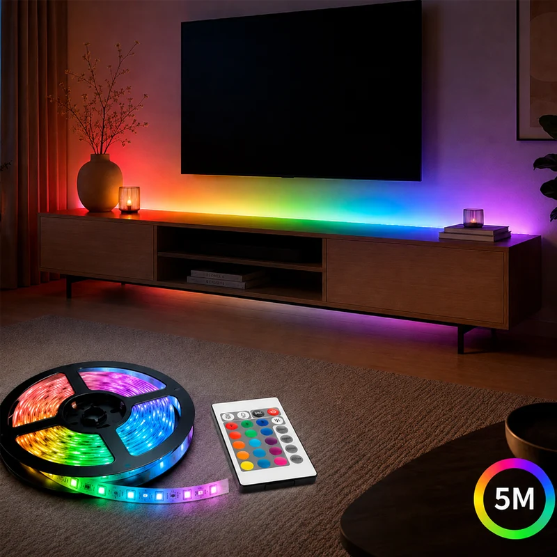 LED-Strip 5 meter med fjärrkontroll