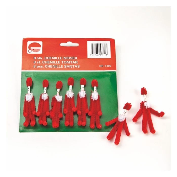 Små chenilletomtar 8-pack