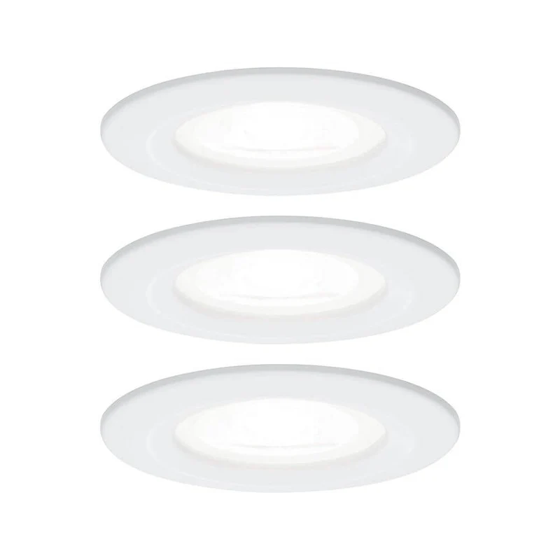 LED Einbauleuchte Nova Basis-Set Starr Rund Ø 7,8cm Weiß-Matt