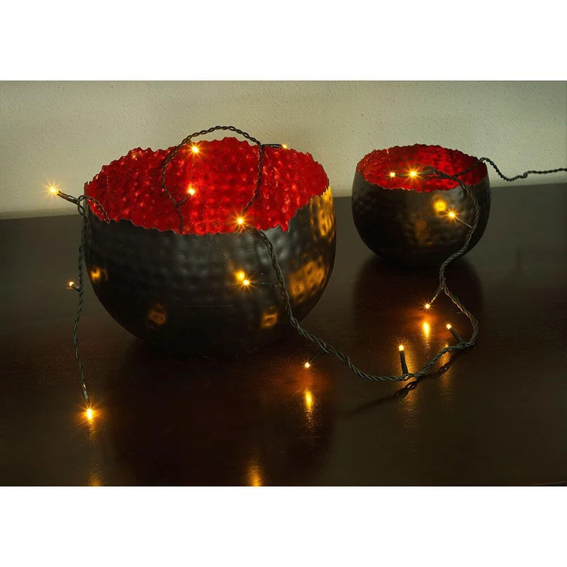 6m Micro LED Lichterkette 10 bernsteinfarbene Dioden