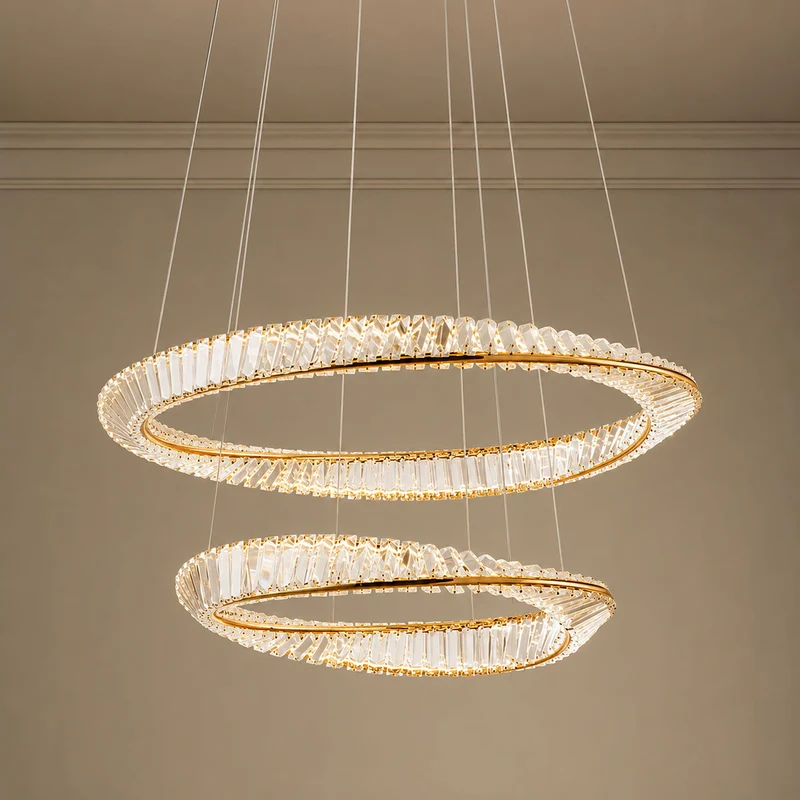 LED-Hängeleuchte Oblige Ø 60+80cm Dimmbar