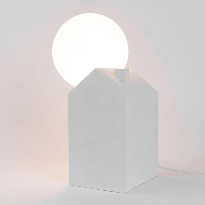 Seletti Dreamlike Tischleuchte Beton Glas Weiß