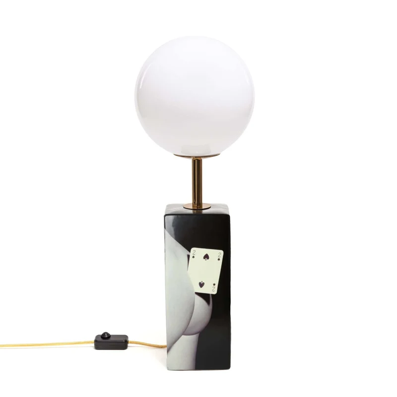 Seletti Toiletpaper Two of Spades LED-Tischlampe