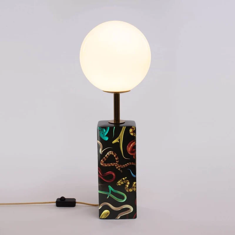 Seletti Toiletpaper Snakes LED-Tischleuchte Porzellan 3000K