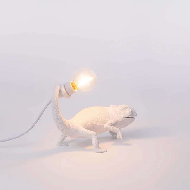Seletti Chameleon Still LED-Tischleuchte USB Weiß