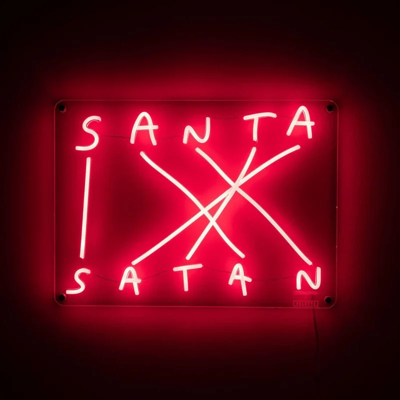 Seletti Santa-Satan LED-Leuchtreklame dimmbar