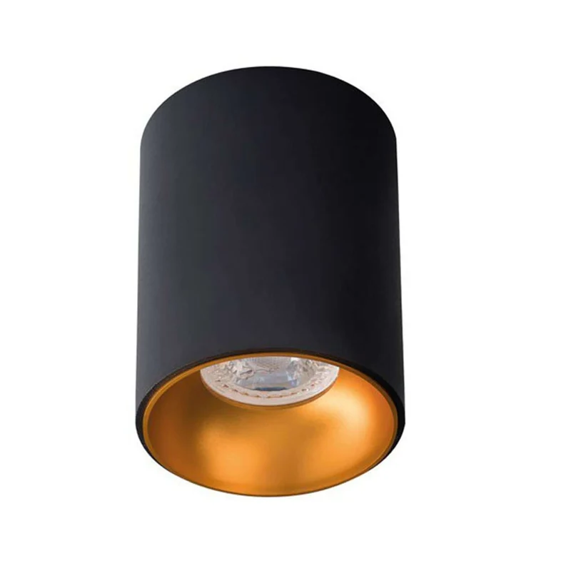 Deckenspot GU10 Ø 8,5cm Riti Schwarz, Goldfarben