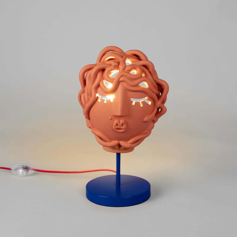 Seletti Magna Graecia Tischleuchte Medusa Maske Terracotta