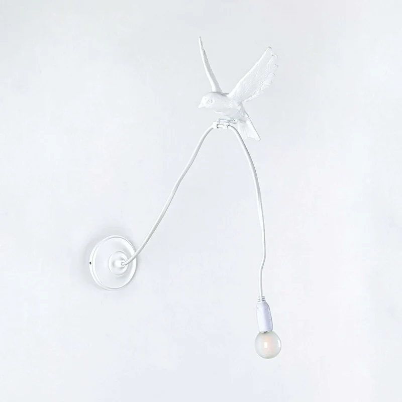 Seletti Sparrow Landing LED-Wandleuchte Weiß