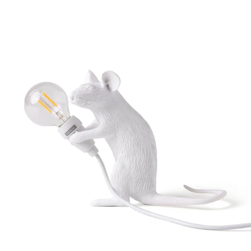 Seletti Mouse Mac LED Tischlampe sitzend USB