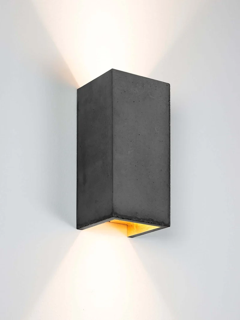 Gantlights B8 Beton Wandlampe rechteckig Up & Down