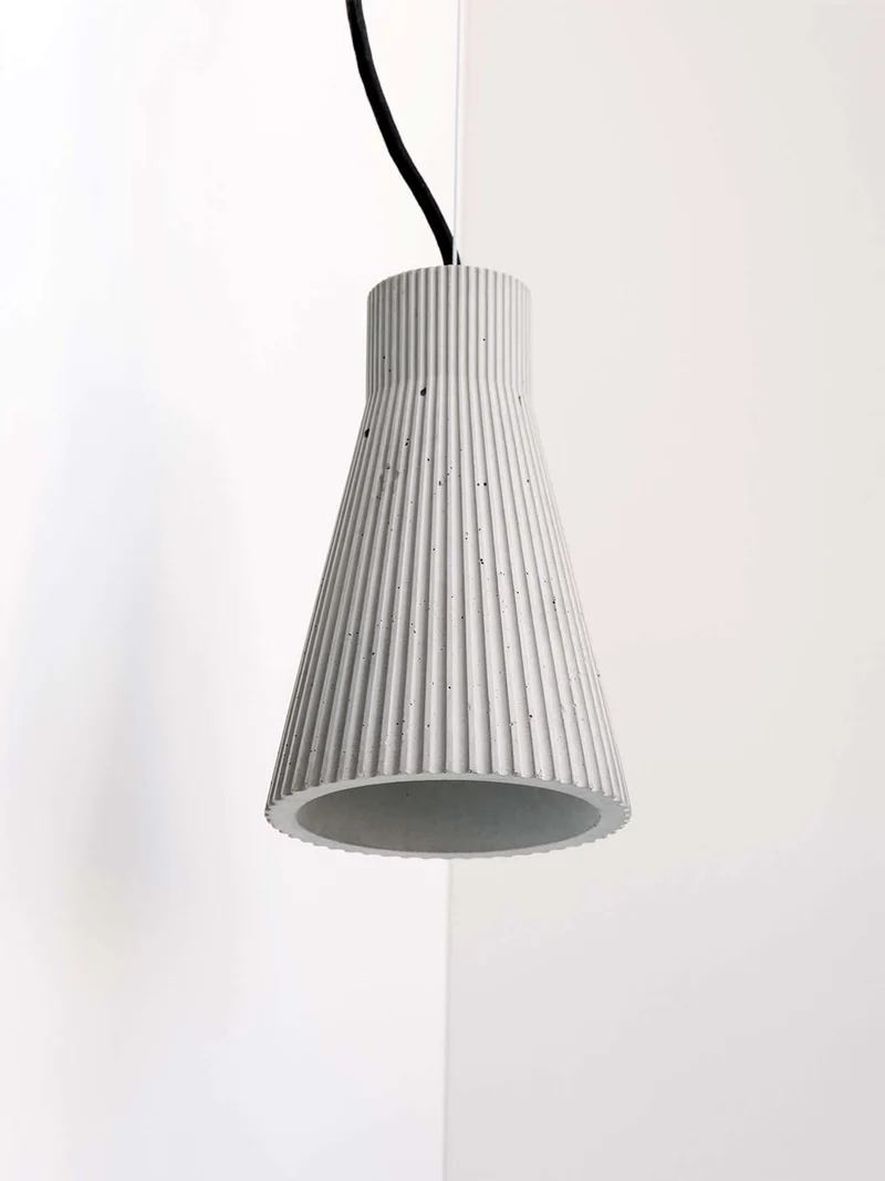 Gantlights S1 Beton Pendelleuchte geriffelt