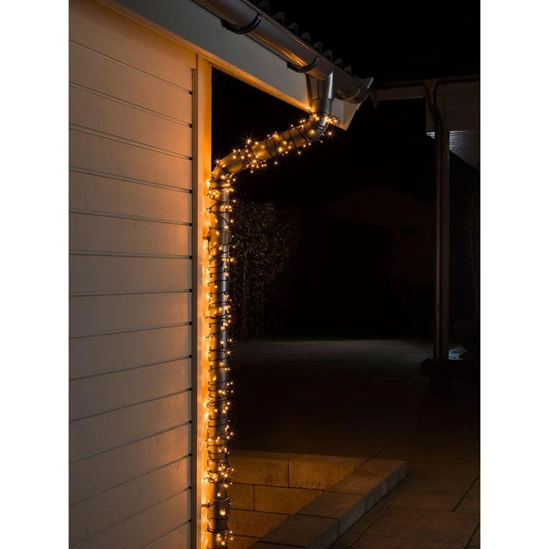 42m Micro LED Lichterkette 300 bernsteinfarbene Dioden IP44