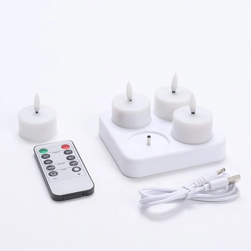 Ledsen™ CozyCandles: Uppladdningsbara 3D Portabla LED Te Mysiga Ljus Ljus