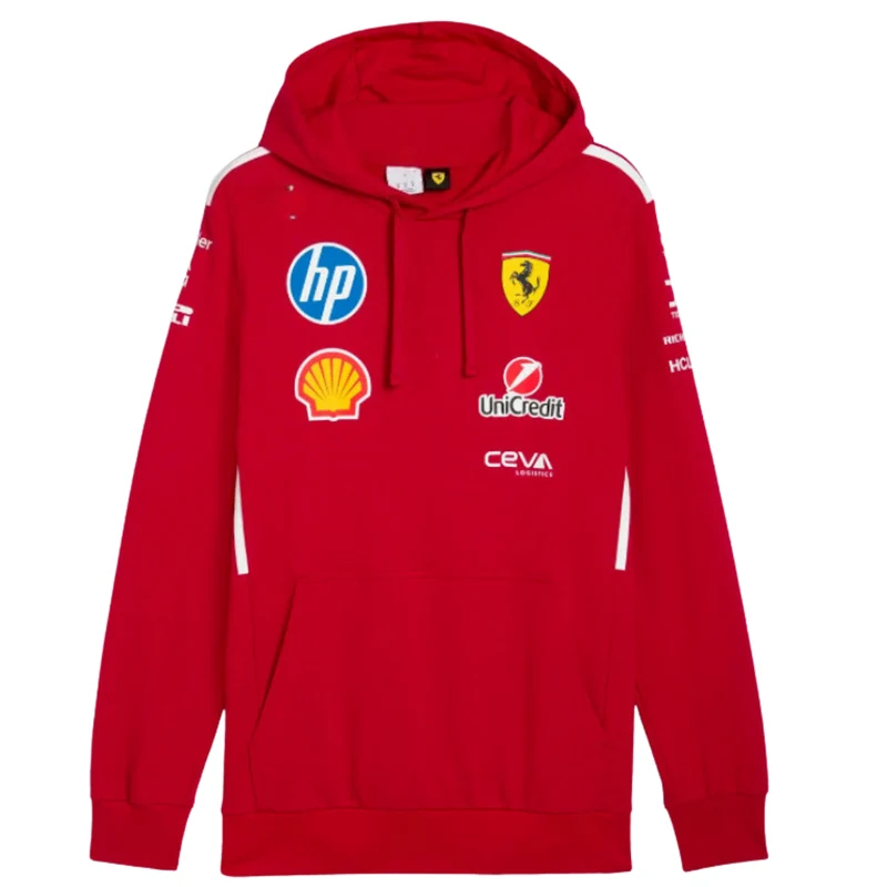 Icone™ RacingHoodie - Stilren Vibrant Röd Dragsko Racing Huvtröja