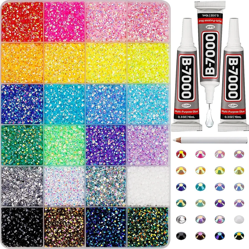 Kletshuts™ FlatRhinestones: Livliga Kreativa DIY Harts Platt Rastansar