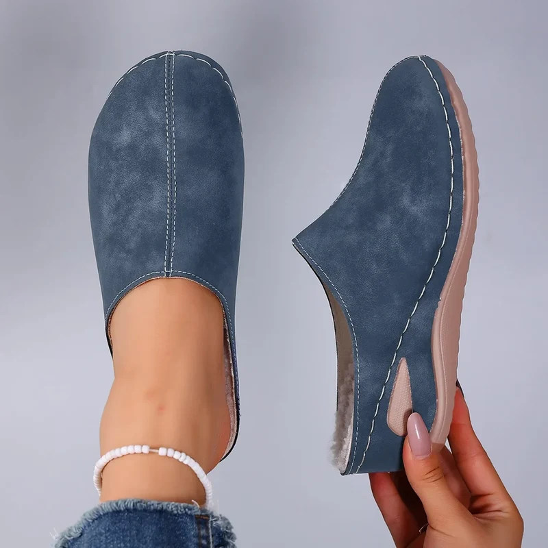 Happy™ WedgeSlippers: Damens Stängd Tå Lätt Glida-På Wedge Tofflor