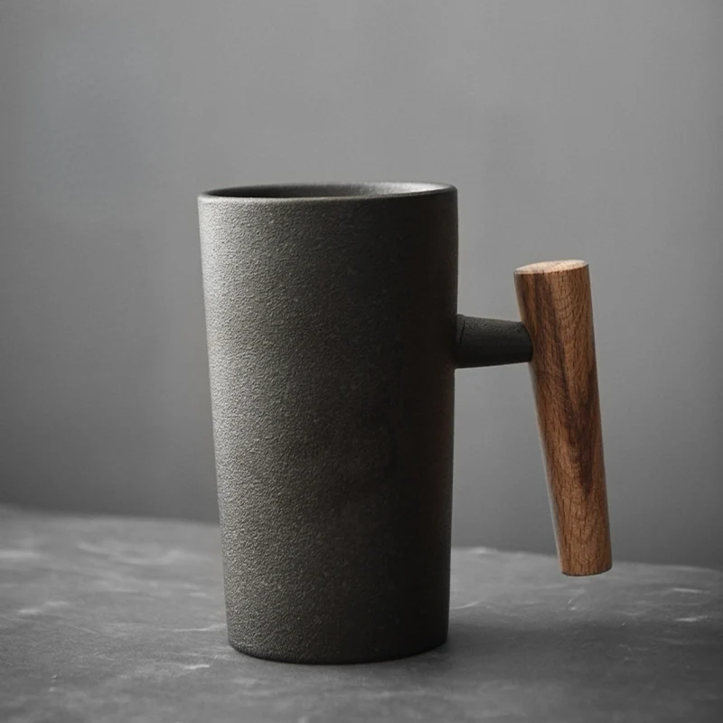 Globetrek° CeramicMug: Nordiskt-Inspirerad Sten Texturerad Jord Hantverksmässig Keramisk Mugg