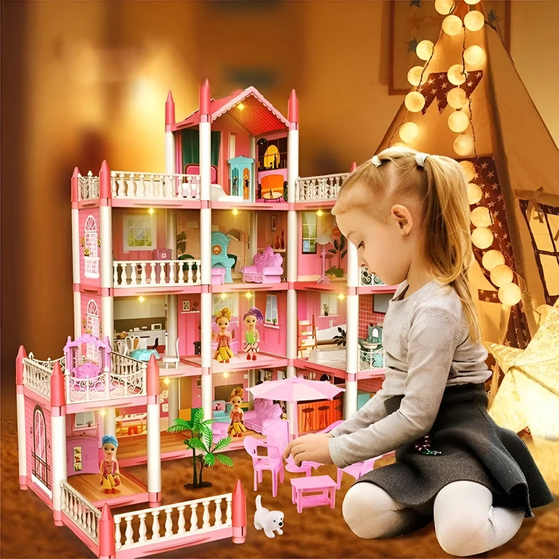 Kletshuts™ MiniMansion: Prinsess Dröm Slott DIY Dockhus Mini Herrgård Lekset