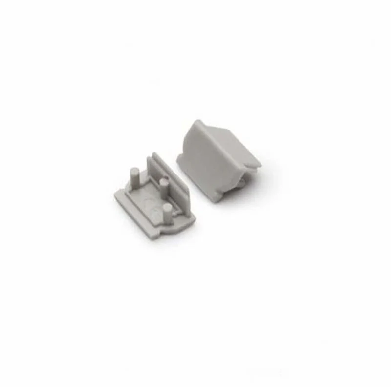Endkappen 2er Set für Einputzprofil flach Typ C Silber