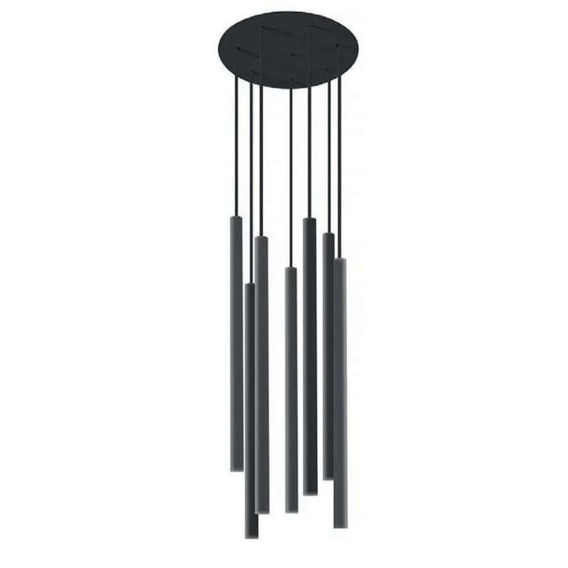 Hängelampe Laser 7-flg. Ø 30cm Schwarz