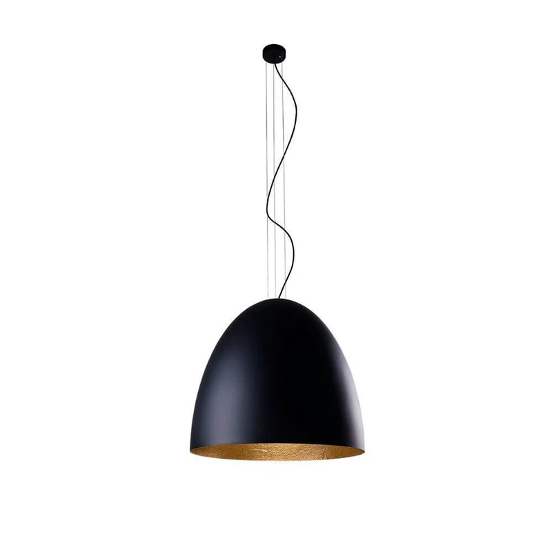 Hängeleuchte Egg L Ø 55cm Schwarz, Goldfarben