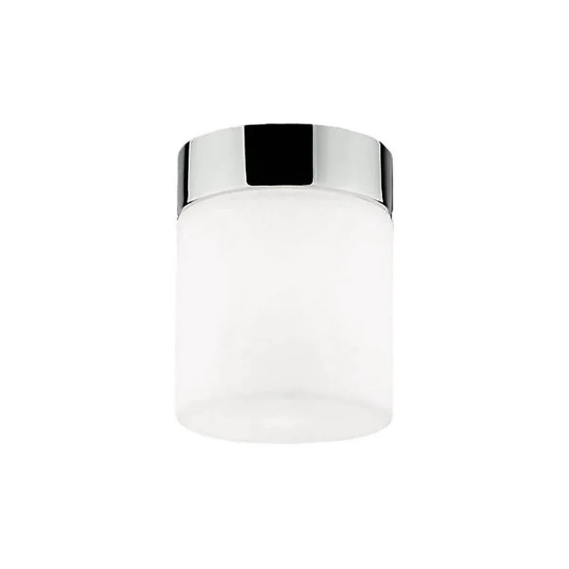 Glas Deckenlampe Cayo Weiß, Chrom