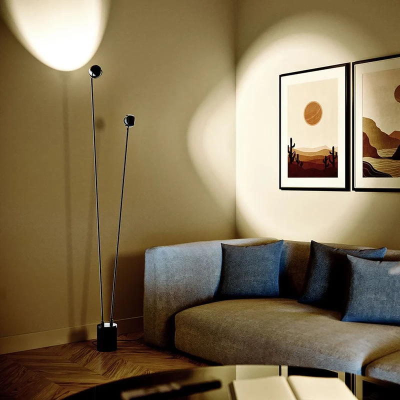 s.luce Beam LED Stehleuchte 2-flammig 145cm Touchdimmer