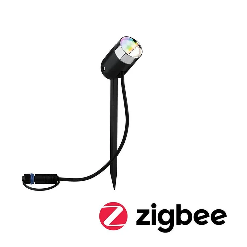 Plug & Shine LED Gartenstrahler Smart Home Zigbee Anthrazit IP65