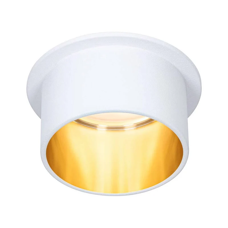 LED Einbauleuchte Gil Rund Stufen Dimmbar Weiß, Gold
