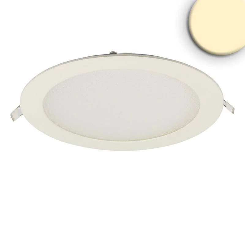LED Einbaupanel Ø 22,5cm flach rund weiß Dimmbar 18W Warmweiß