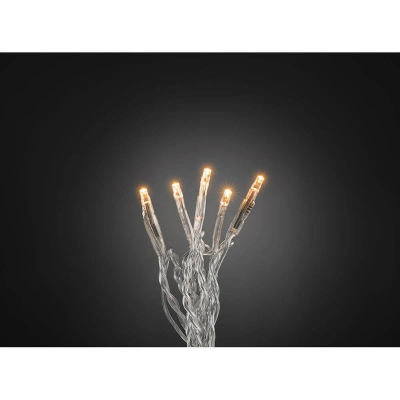 5m Micro LED Lichterkette 50 bernsteinfarbene Dioden
