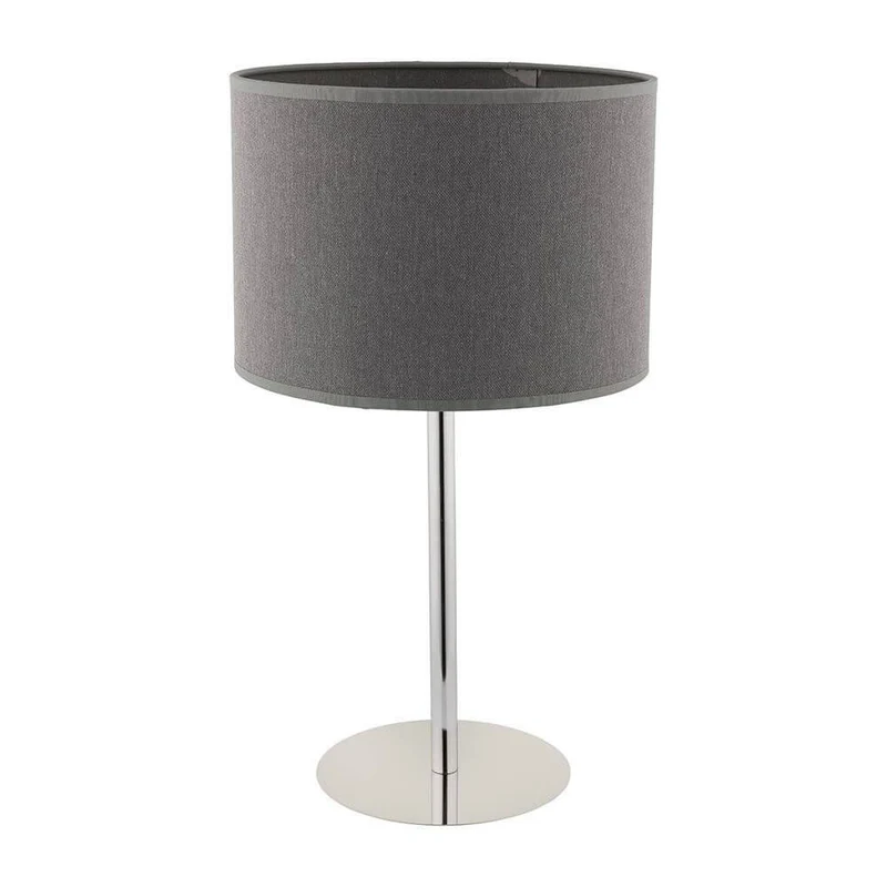 Tischlampe Hotel mit Stoffschirm Grau