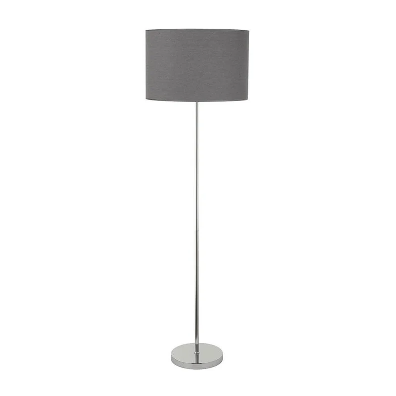 Stehlampe Hotel 168cm Stoffschirm Grau