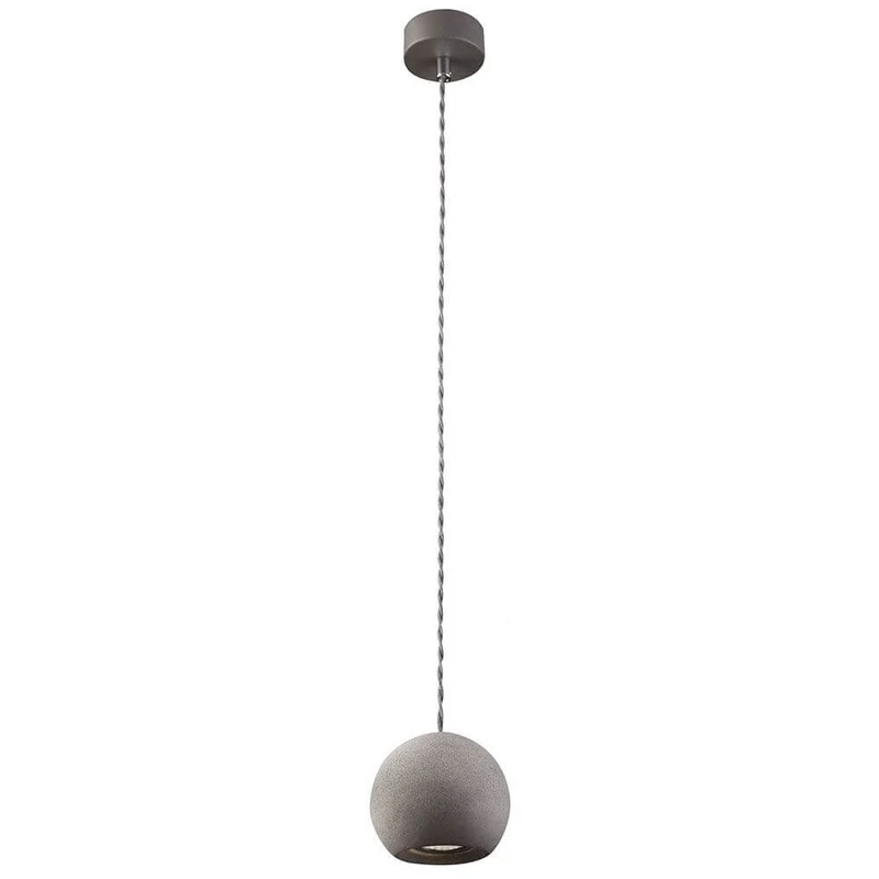 Geo Beton-Pendelleuchte Ø 12,5cm Kugelform GU10