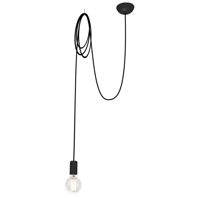 Spid Pendelleuchte mit Fassung 300cm Schwarz