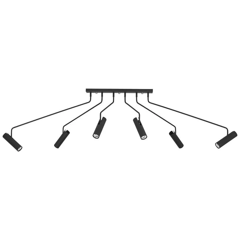 Eyes Deckenleuchte mit 6 verstellbaren Spots 205cm Schwarz