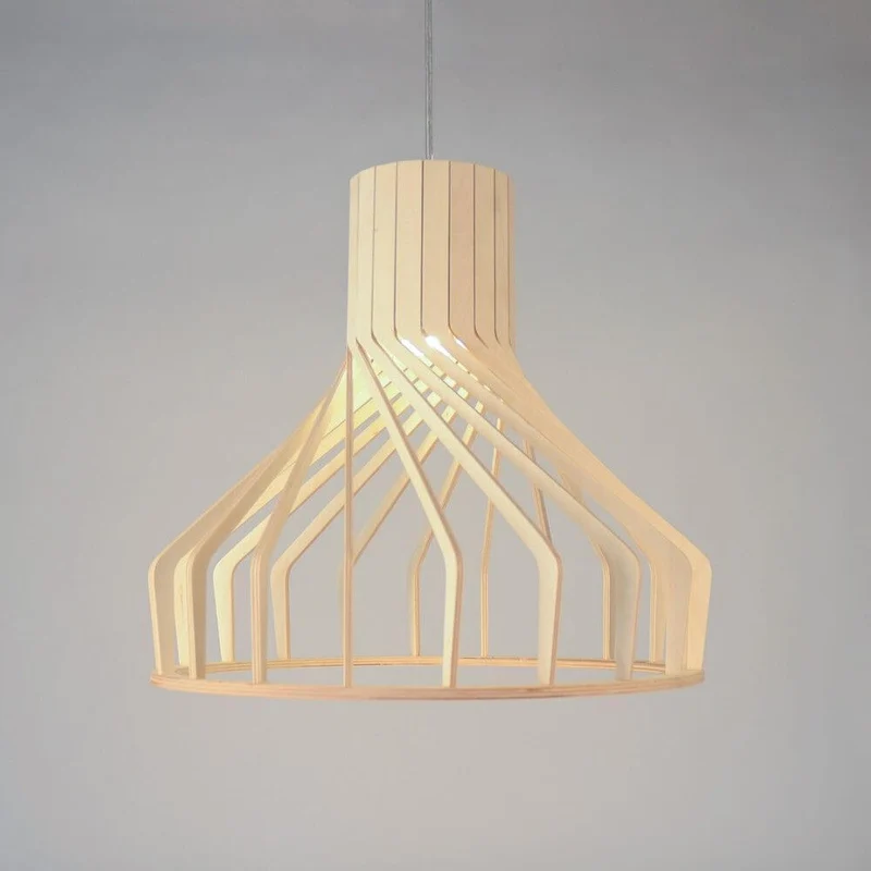 Woody Holz Pendelleuchte Ø 38cm Buche