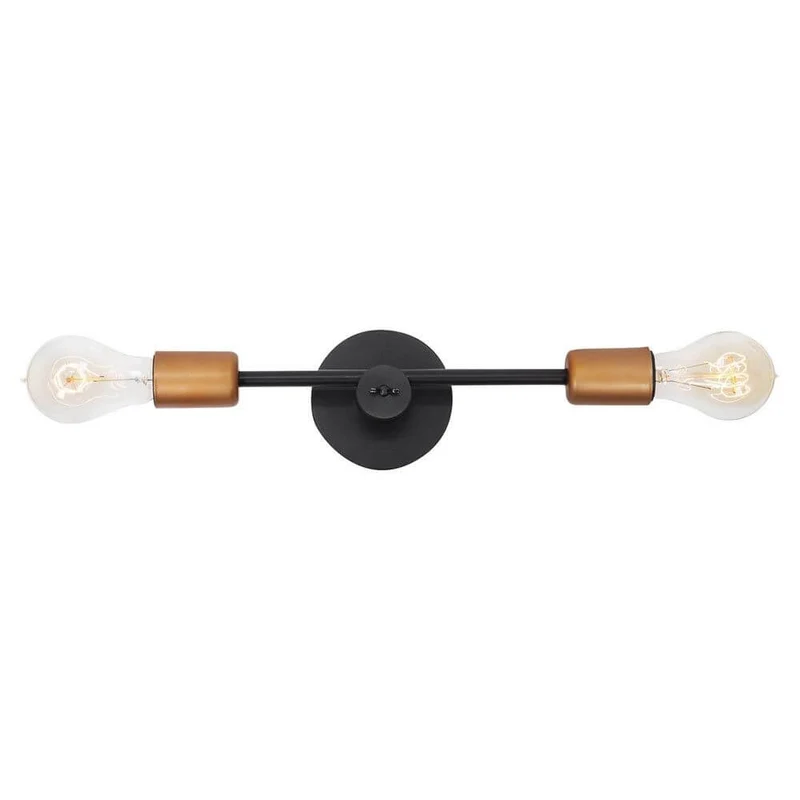 RetroStick Wandleuchte 2-flammig 37cm Kupfer