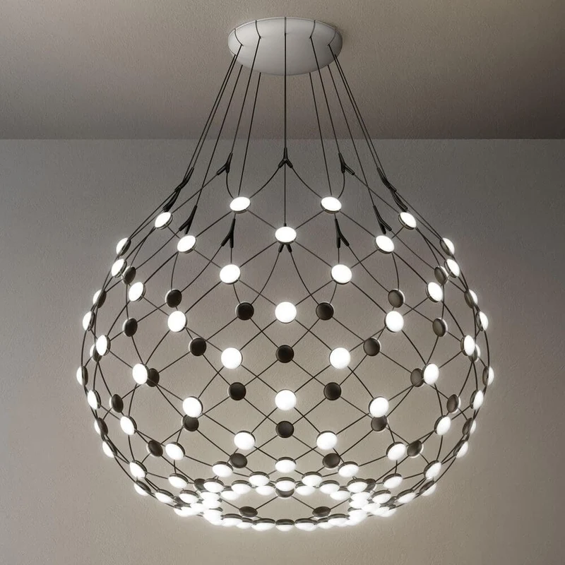 Luceplan LED Hängelampe Mesh Ø 80cm, max. 300cm