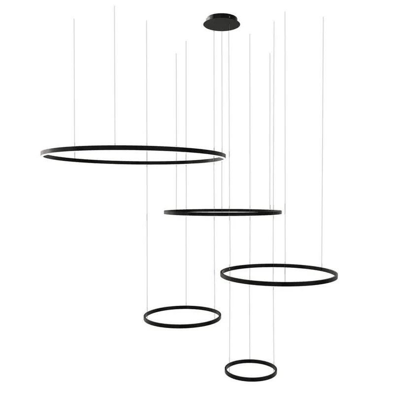 s.luce LED Ring Hängeleuchte 5-flammig Exzentrisch