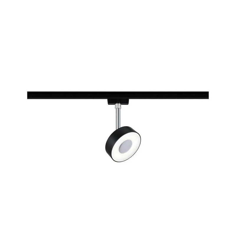 U-Rail LED Schienenspot Circle Einzelspot Dimmbar Schwarz-Matt, Chrom
