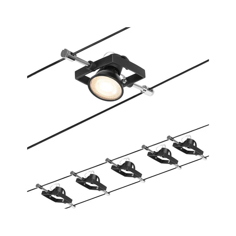 CorDuo Seilsystem Mac II Basis-Set Schwarz-Matt, Chrom